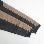 Suede Leather Elbow Patch Sweater #TOP GRAY [YK25FW01108S]