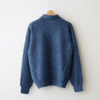 BRUSHED SUPER KID MOHAIR KNIT POLO #LIGHT NAVY [A26AP01KM]