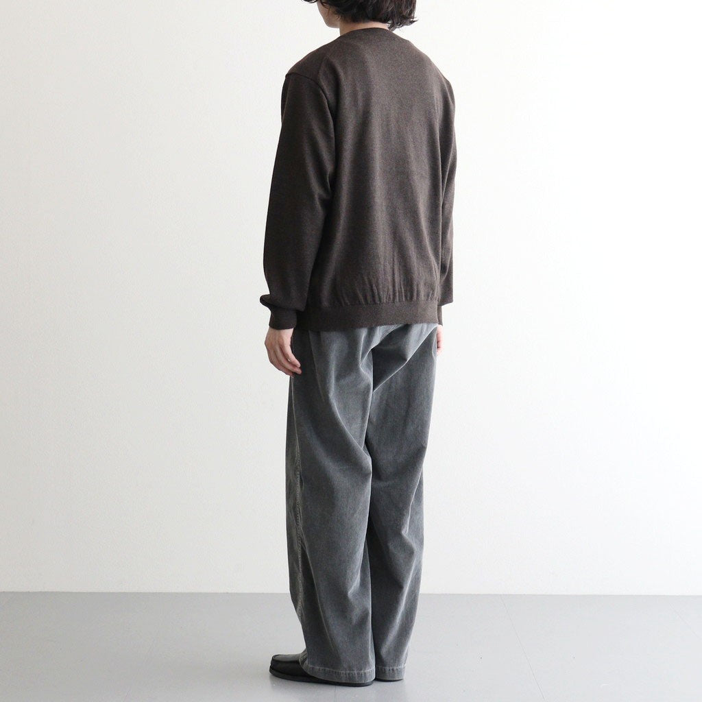 COTTON YAK KNIT V-NECK SWEATER #BROWN [KRAGLW0200]