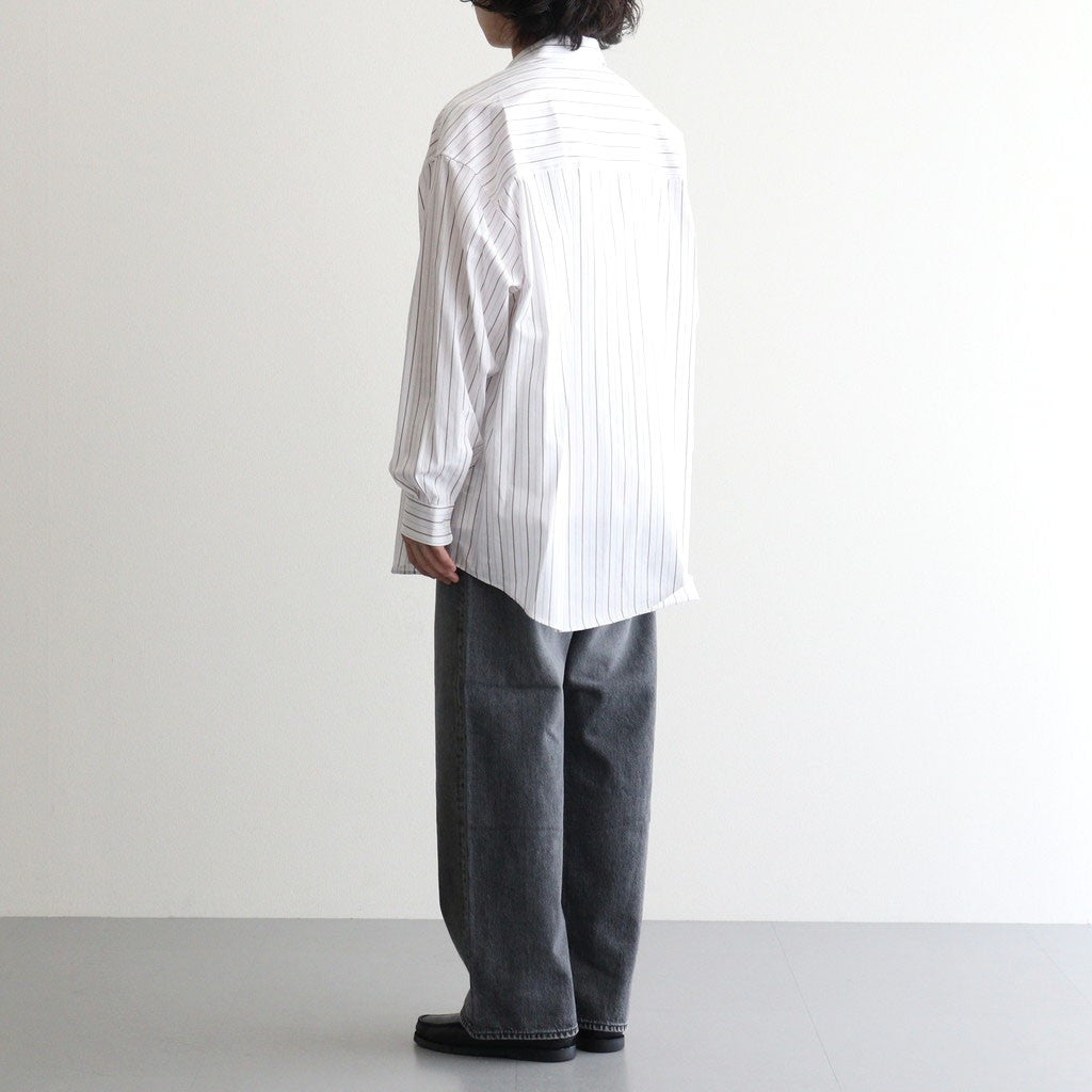 Selvage Denim Five Pocket Wide Straight Pants #BLACK LIGHT FADE [GU263-40059LB]