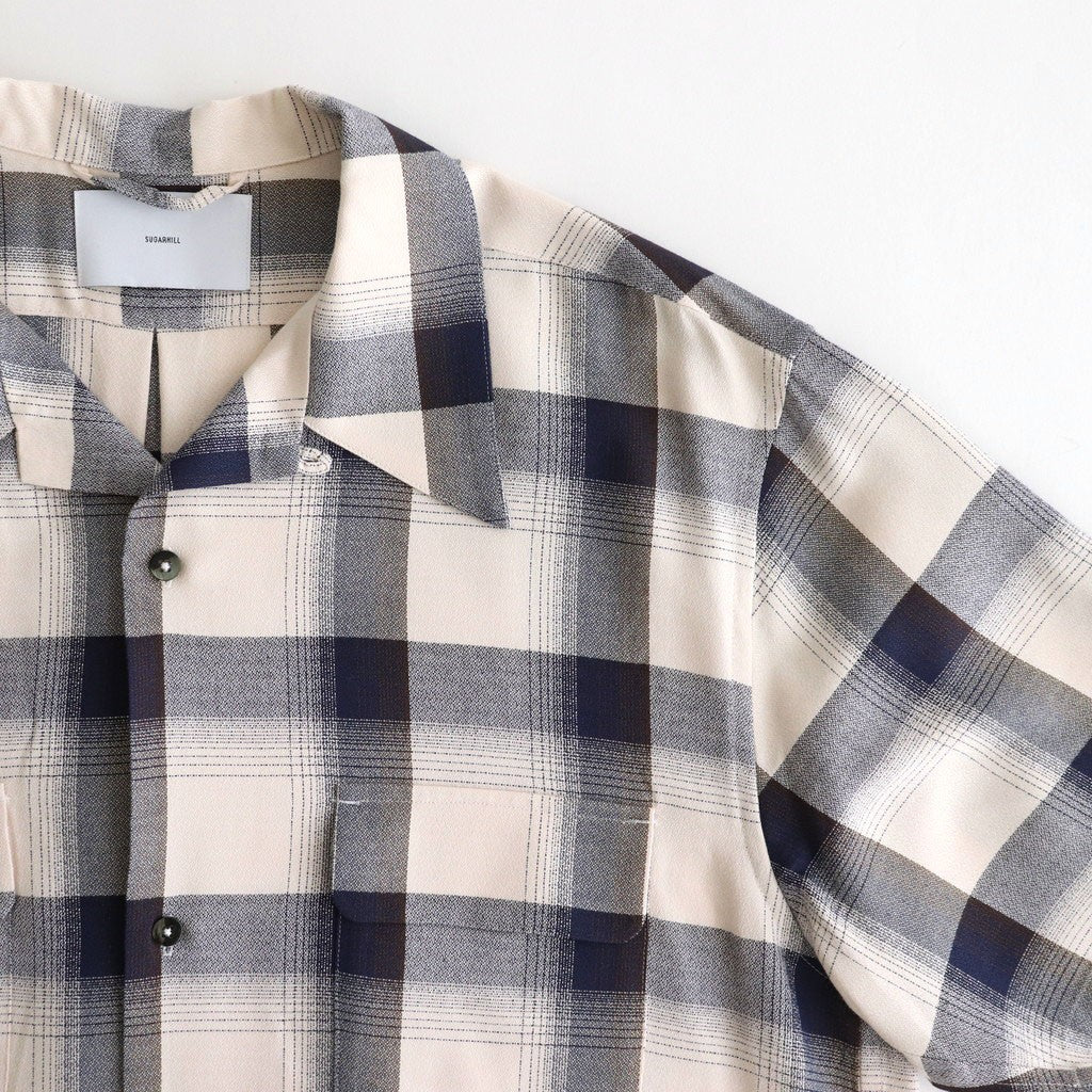 OMBRE HALF SLEEVE SHIRTS #NAVY OMBRE [25880501]