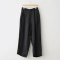 VIS/LI BRIGHT TWILL WIDE EASY TROUSERS #BLACK [ST.1466]