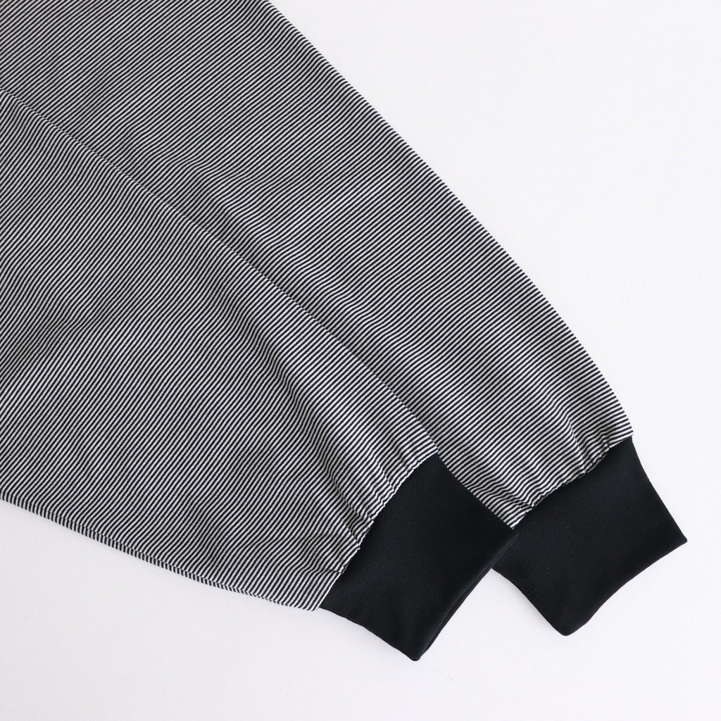 MICRO BORDER L/S TEE #WHITE × BLACK [FSC251-70114]