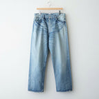 SELVEDGE FADED HEAVY DENIM WIDE PANTS #FADED INDIGO [A26AP02DH]
