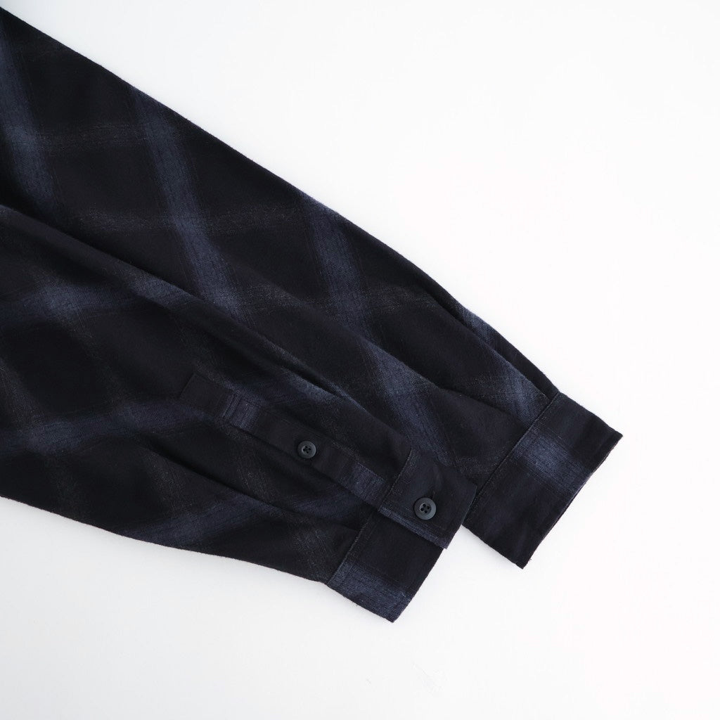 FLANNEL CHECK OVER YOKE SHIRT #BLACK [FSC253-50129]