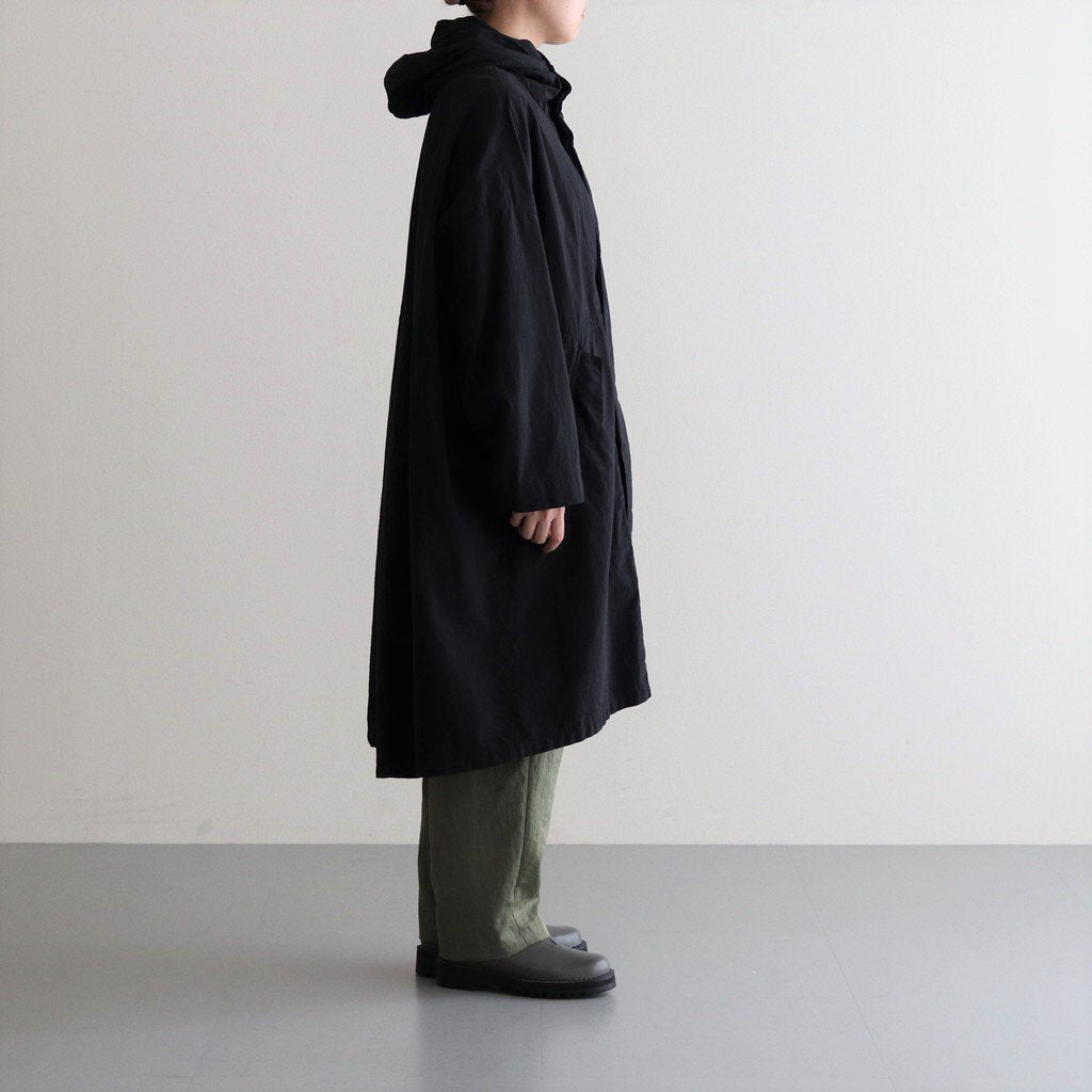 FMFOCT| Nylon Tussor Garment Dye Mod Coat #BLACK [RB_FR1003CT]