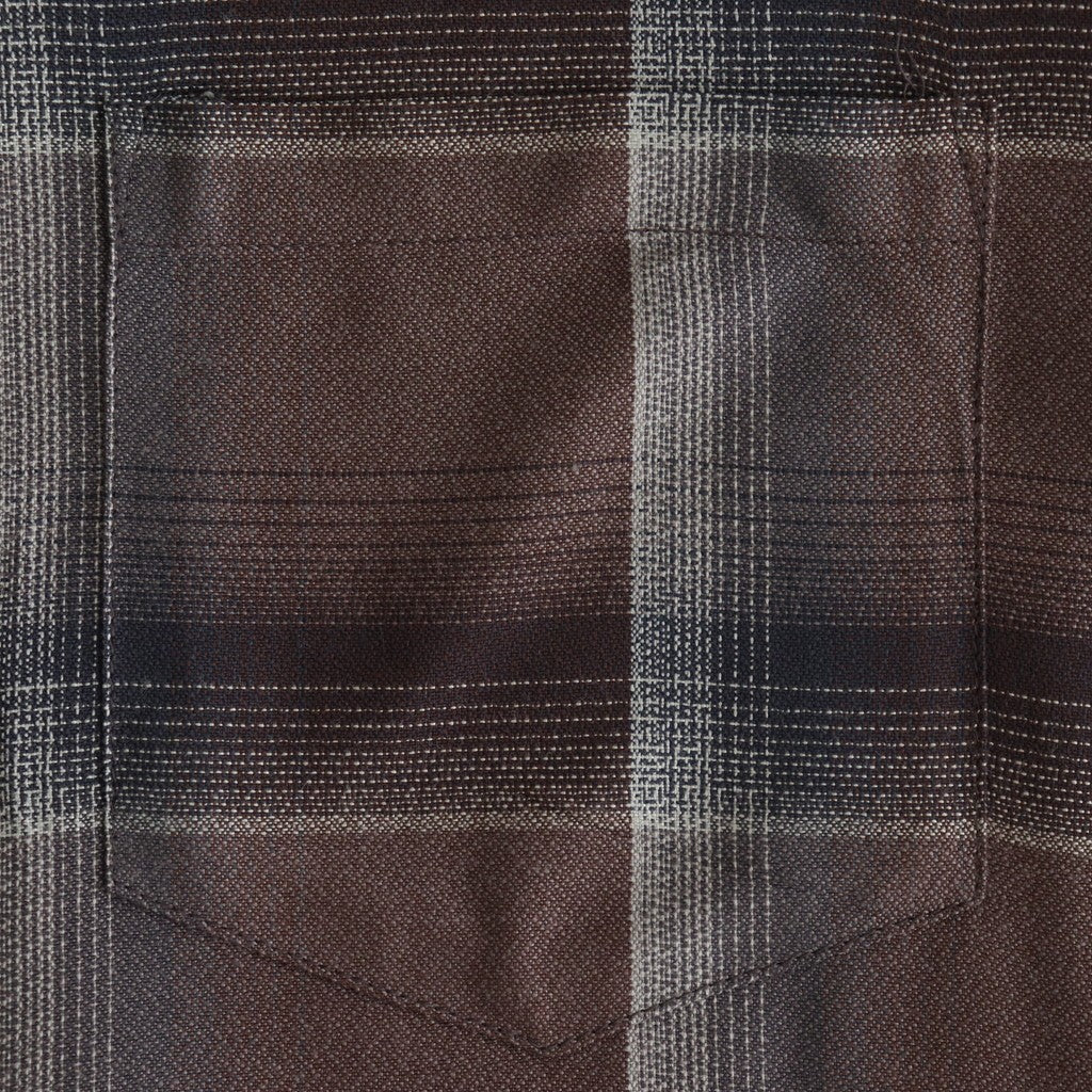 OMBRE PLAID SHIRTS LOOSE FIT #DARK PURPLE [2541000504]