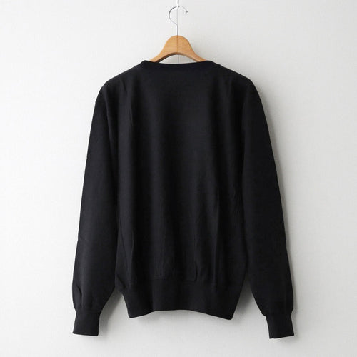 ELASTIC HIGH GAUGE SWEAT P/O #INK BLACK [A26SP02NU]