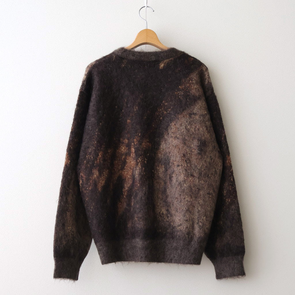 Abstract Jaquard Mohair Sweater #BROWN [YK26SS01234S]