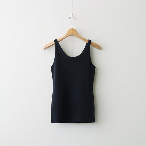 ORGANIC COTTON FINE RIB TANK #DARK NAVY [A26ST03OF]