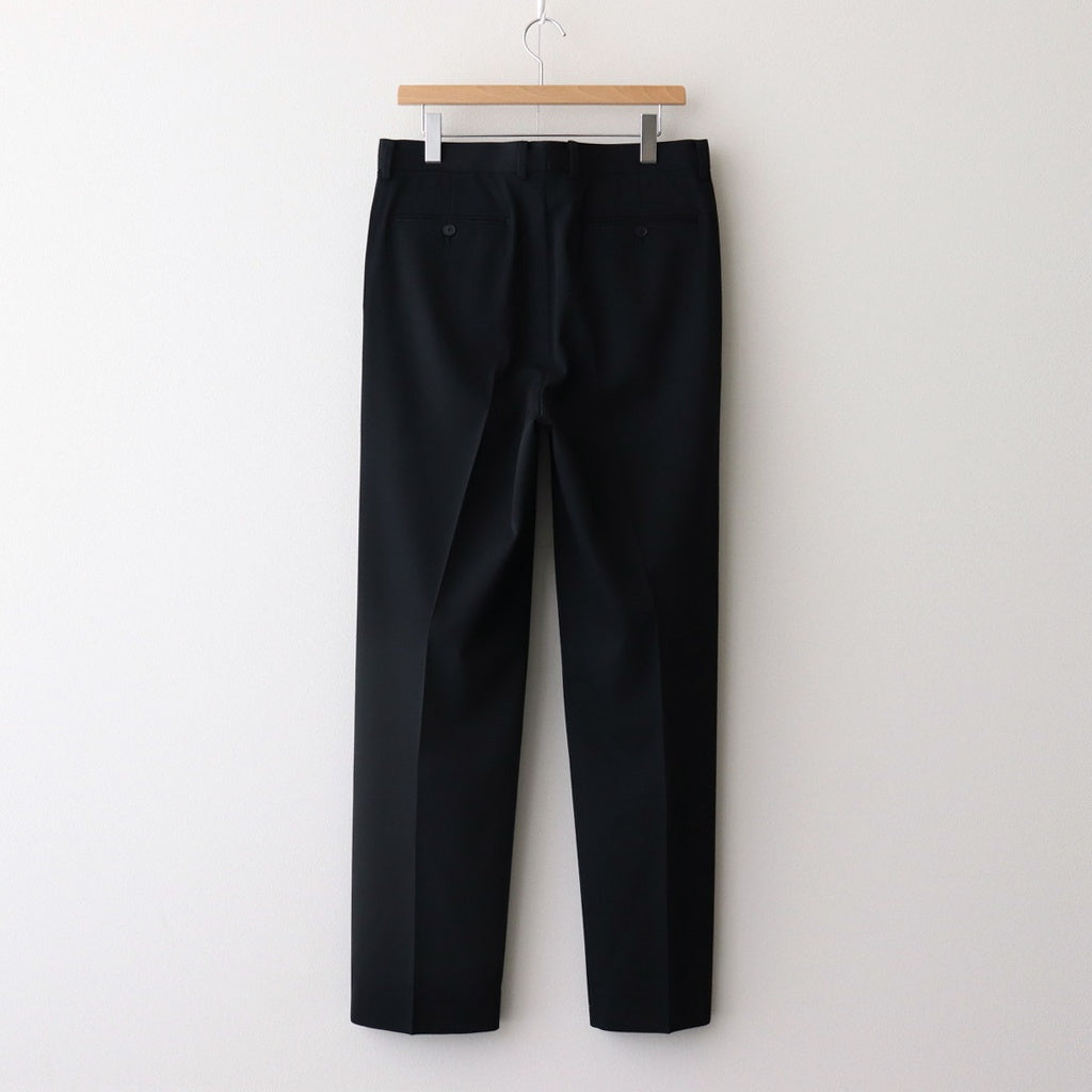 LIGHT WOOL MAX GABARDINE TWO-TUCK SLACKS #TOP BLACK [A25SP03MG]