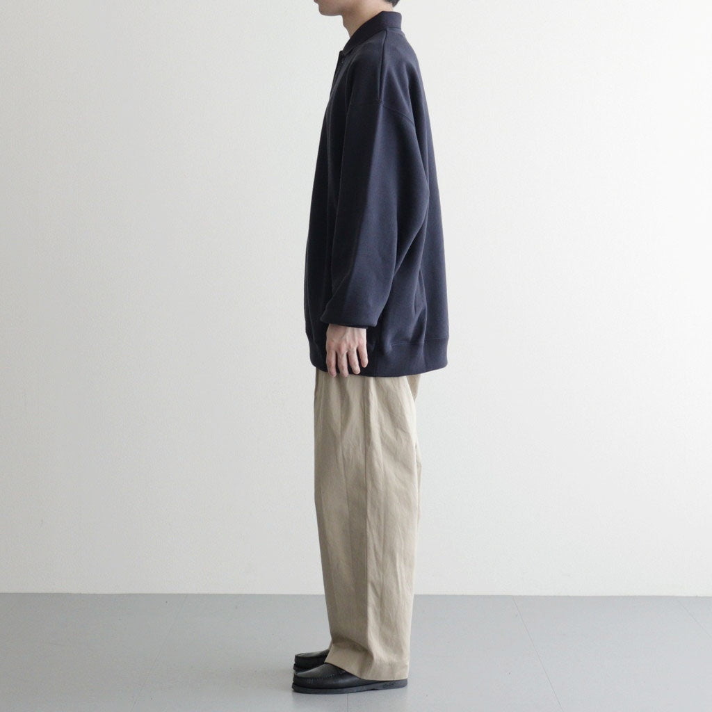 AZUMA Terry Pullover Polo Sweat #NAVY [GU261-70243B]
