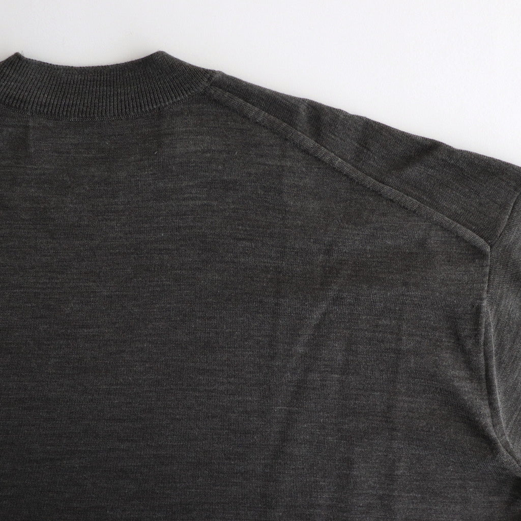 梳毛エステル天竺 セーター #CHARCOAL [HN-N001-051]