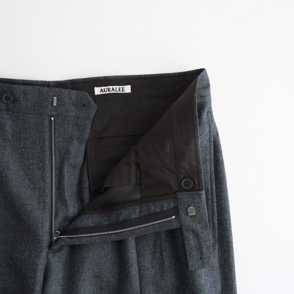 SUPER LIGHT WOOL TWO-TUCK SLACKS #TOP CHARCOAL [A26AP03OS]