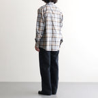 SUPER LIGHT WOOL CHECK SHIRT #BLUE ORANGE CHECK [A26AS01LC]
