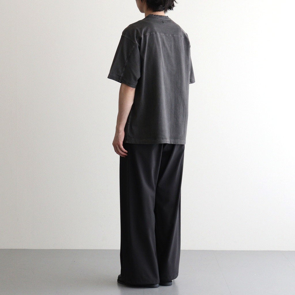 Wool Washer Tropical 2pleated Easy Trousers #CARBON [YK26SS01173P