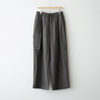 SUMI LINEN WIDE EASY CARGO PANTS #CHARCOAL GRAY [N0050]