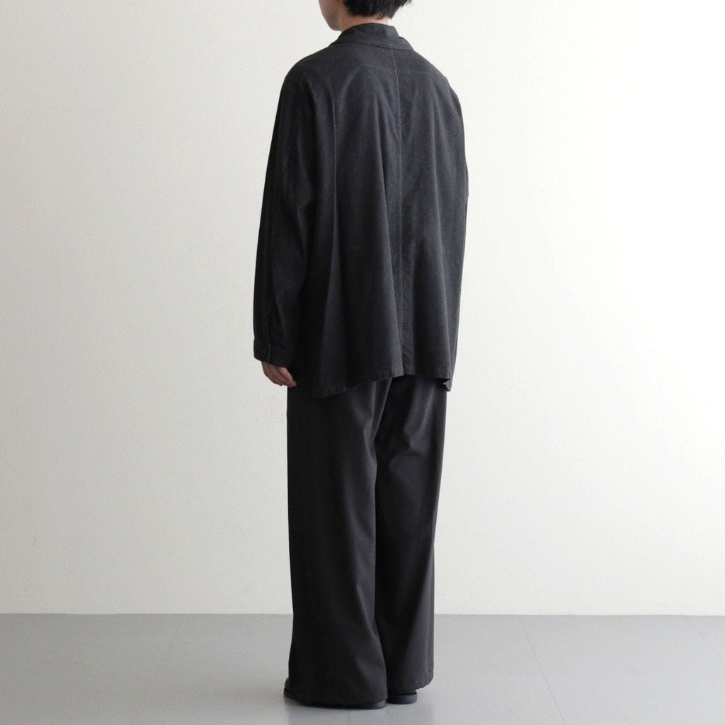 Wool Washer Tropical 2pleated Easy Trousers #CARBON [YK26SS01173P]