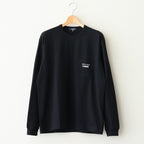 綿天竺 製品プリント長袖Tシャツ #BLACK [HP-T102-051]