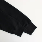 綿裏毛×綿ナイロンウェザー スウェット #BLACK [HO-T004-051]
