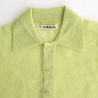 KID MOHAIR SHEER KNIT POLO #LIME YELLOW [A25SP05FG]
