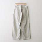 GARMENT-DYED FINX CORDUROY 5P WIDE PANTS #WHITE KHAKI [A26SP01FX]