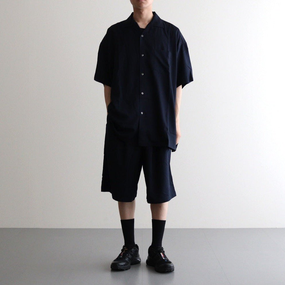 COOLFIBER OPEN COLLAR S/S SHIRT #NAVY [FSC251-50134]