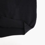 SUPER FINE WOOL MILLED KNIT CREW NECK LS #BLACK [ST.1639]