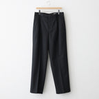 LIGHT WOOL MAX GABARDINE TWO-TUCK SLACKS #TOP BLACK [A25AP03MG]