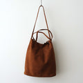 3WAY LARGE TOTE （OIL SUEDE） #BROWN [L-1]