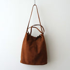 3WAY LARGE TOTE （OIL SUEDE） #BROWN [L-1]