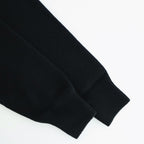 EXTRA FINE WOOL WARM KNIT CREW NECK LS #BLACK [ST.1289]