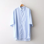 SIDOGRAS S/S Oversized Regular Collar Shirt #GREEN PIN STRIPE [GM262-50029]