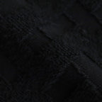 綿パイルジャカード格子柄トップス #BLACK [HO-T013-051]