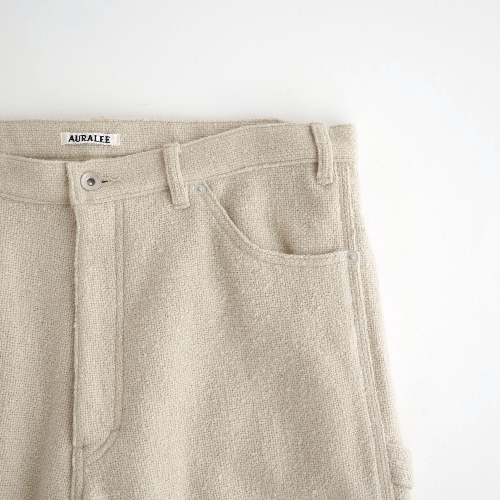 HOMESPUN TWEED PAINTER PANTS #IVORY BEIGE [A26AP03HT]