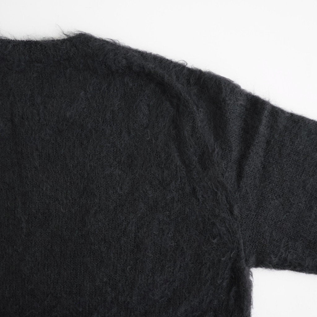 【クリーニング済】18AW SUPER KID MOHAIR KNIT BRUSHED SUPER KID MOHAIR KNIT P/O #INK BLACK [A26AP02KM] - ciacura