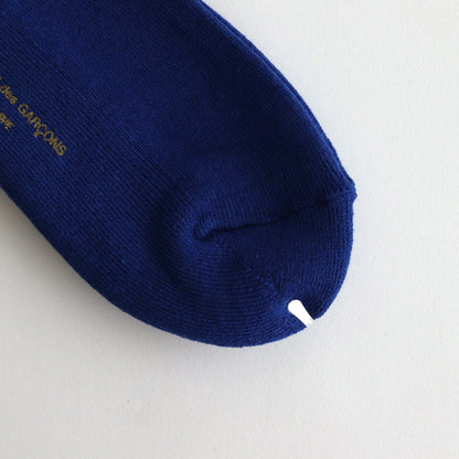 Cotton pile socks with logo #BLUE [HN-K501-051]