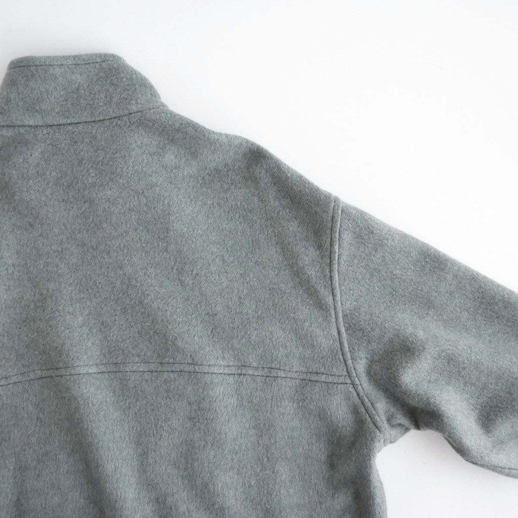 PURE SILK COMFORT FLEECE ZIP BLOUSON #TOP GRAY [A26AB01SF]