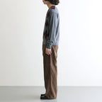 Argyle V-Neck Sweater #GREY×BORDEAUX [I26AW-K5]