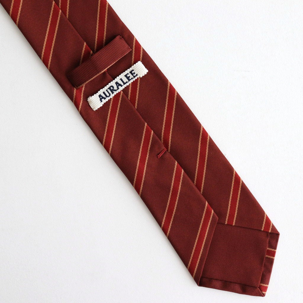 SILK STRIPE TIE #BURGUNDY STRIPE [A25AT01SS]