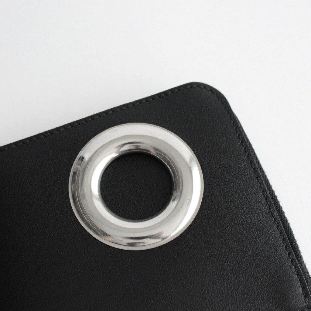 L字型ZIP財布 - SILVER EYELET #BLACK [8Z-Z031-051]