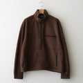 PURE SILK COMFORT FLEECE HALF ZIP P/O #BROWN [A25AP02SF]