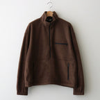 PURE SILK COMFORT FLEECE HALF ZIP P/O #BROWN [A25AP02SF]