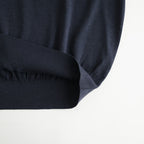 SILK SUEDE KNIT V NECK PULLOVER #NAVY [KRAGLW0312]