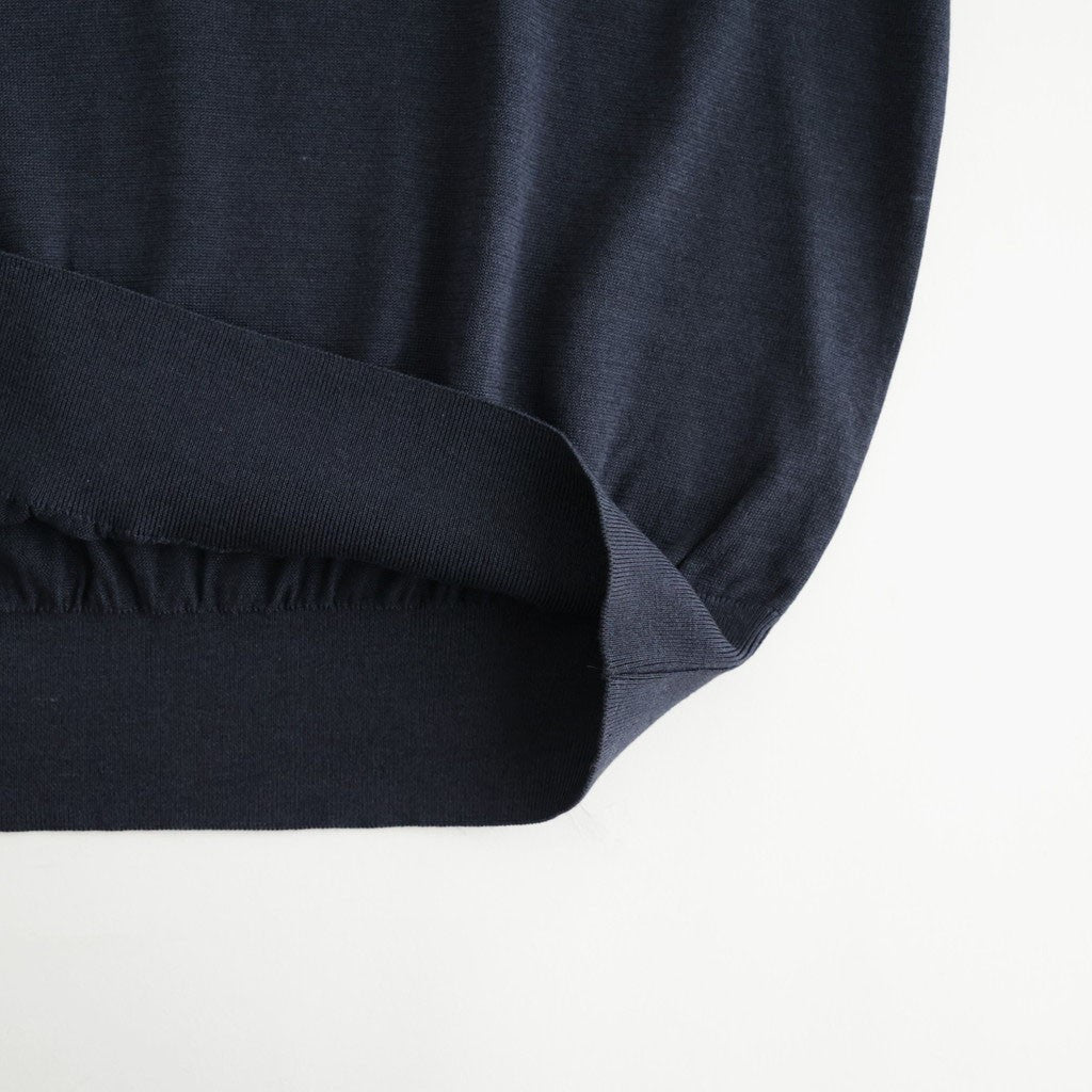 SILK SUEDE KNIT V NECK PULLOVER #NAVY [KRAGLW0312]