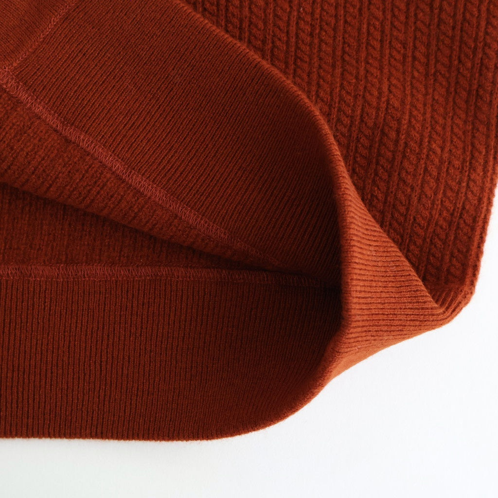 Women's Cable C/N Cardigan #BRICK [2503-021]