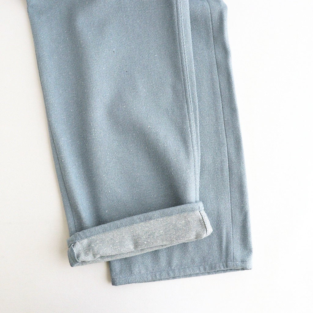 SILK NEP DENIM 5P WIDE PANTS #LIGHT BLUE [A26AP01SD]