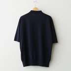 GIZA HIGH GAUGE KNIT POLO #DARK NAVY [A26SP03KA]