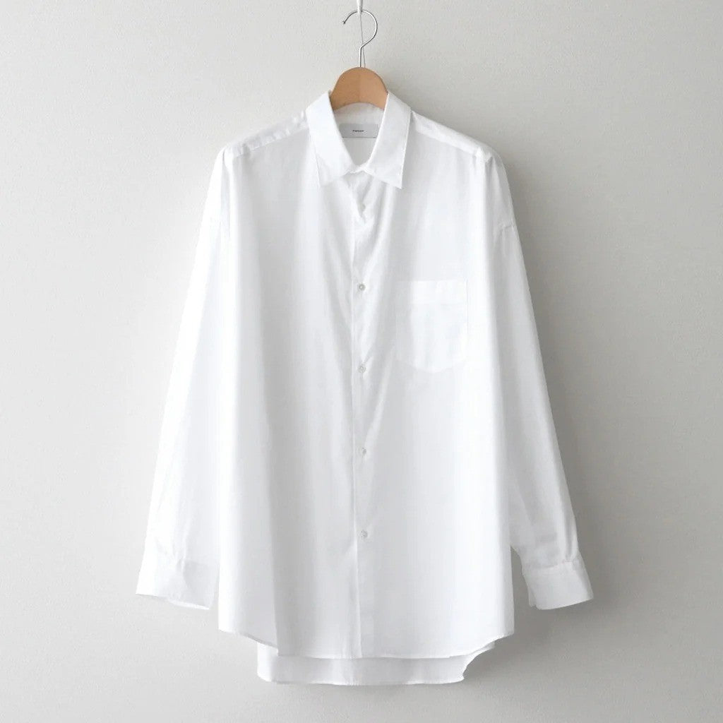 Broad L/S Oversized Regular Collar Shirt #WHITE [GM253-50001B]