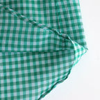 AIRY LIGHT COTTON CHECK BIG SHIRT #GREEN GINGHAM CHECK [A25SS01GC]